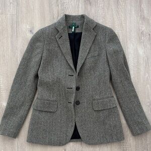 Ralph Lauren Women’s Size 4 Virgin Wool Blazer Brown/Black